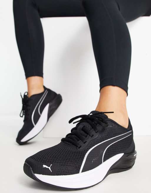 Puma Running Feline Profoam trainers in black and white