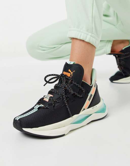 Puma Running First Mile LQD Cell shatter sneakers in black