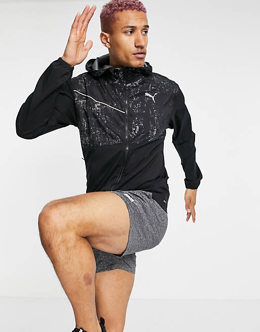 Puma Running Graphic hoodie in black