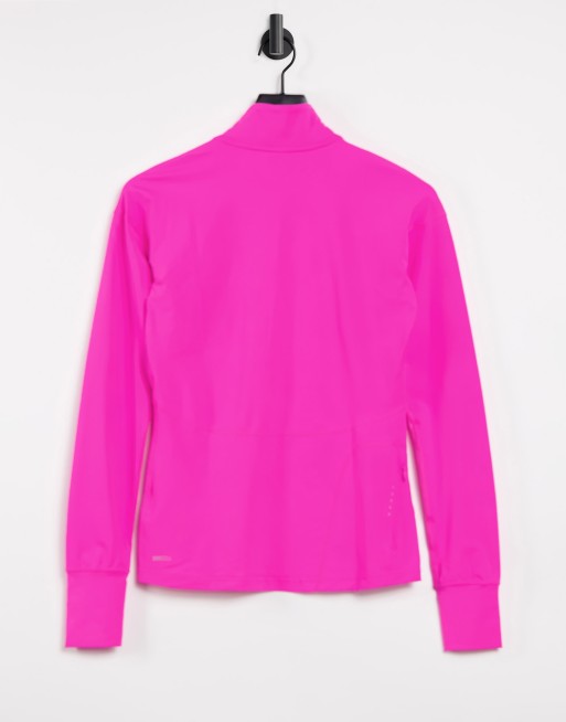 Puma Running half zip long sleeve running top in neon pink ASOS