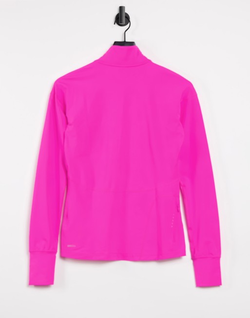 Puma Running half zip long sleeve running top in neon pink