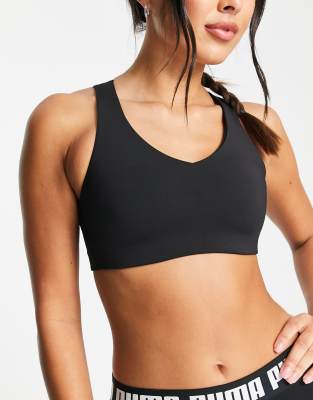 Puma Running high support sports bra in black - ASOS Price Checker