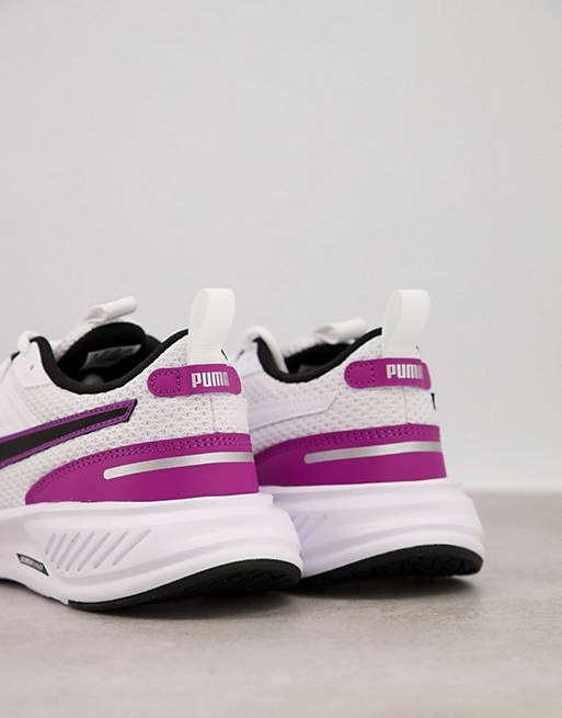 Puma Running Scorch Hvide lilla sneakers | ASOS
