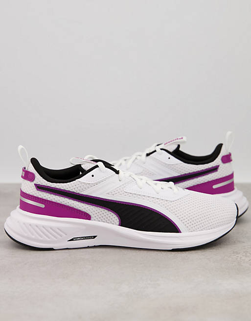 Puma Running scorch trainers in white and purple | ASOS