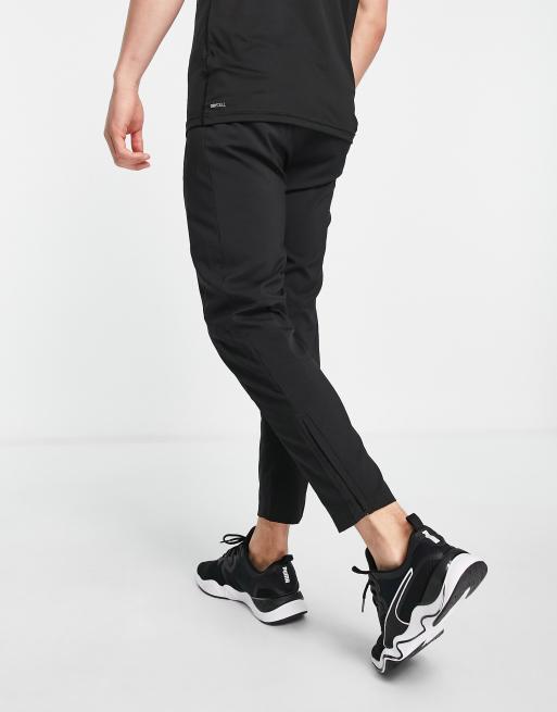 ASOS DESIGN tapered scuba joggers in black