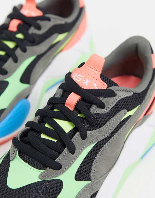 Puma RX X3 energy sneakers in black and multicolor