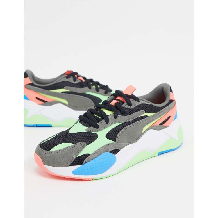 Puma RX X3 energy trainers in black and multicolor