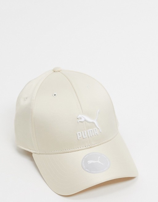 Puma satin baseball cap in beige