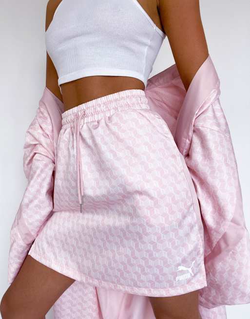 Puma satin skirt in pink with side splits | ASOS