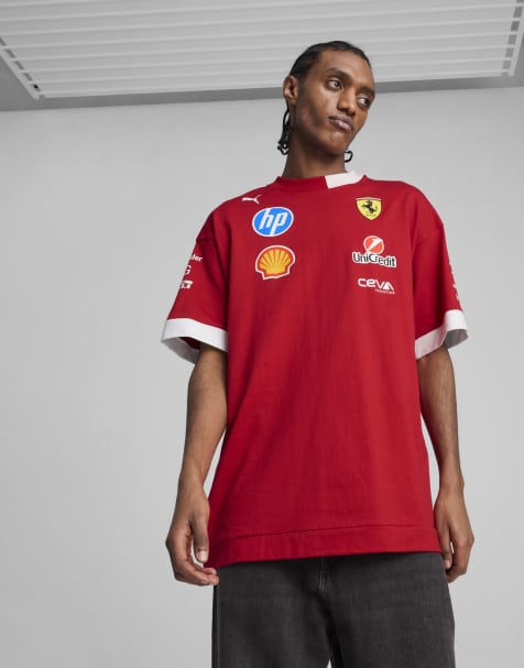 Puma Scuderia ferrari 2025 drivers t-shirt in dark cherry - view 1