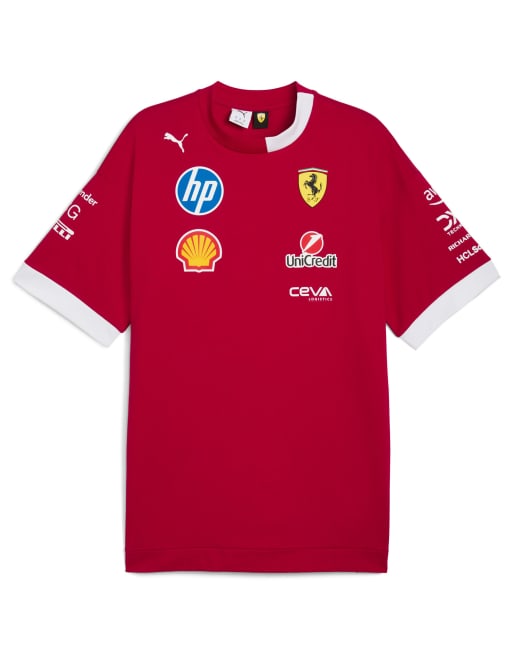 Puma Scuderia ferrari 2025 drivers t-shirt in red, 3 of 4