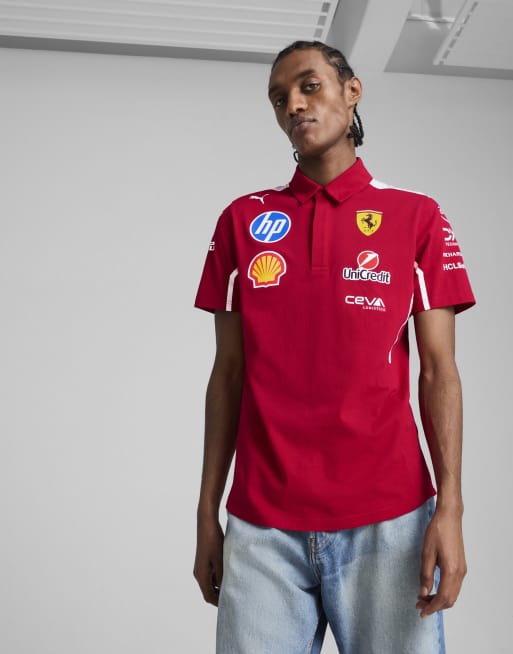 Puma Scuderia ferrari hp 2025 team polo shirt in dark cherry