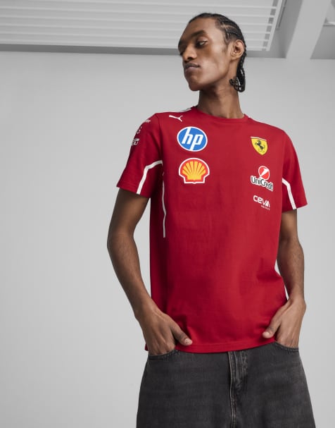 Puma Scuderia ferrari hp 2025 team t-shirt in dark cherry - view 1