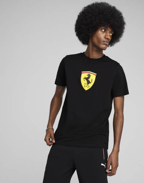 Puma Scuderia ferrari hp race coloured big shield t-shirt in puma black