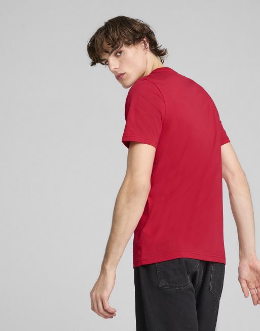 Puma Scuderia ferrari hp race coloured big shield t-shirt in rosso corsa, 2 of 4