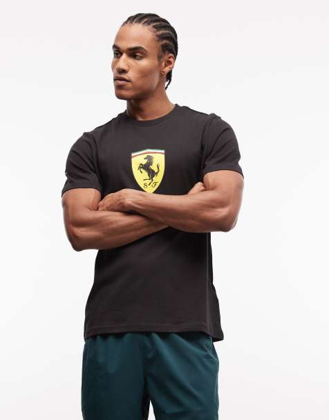 Puma Scuderia ferrari shield tee in black - view 1