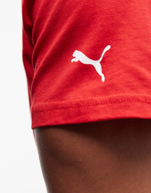 Puma Scuderia ferrari shield tee in red, 3 of 5