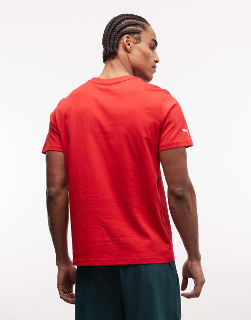 Puma Scuderia ferrari shield tee in red, 5 of 5