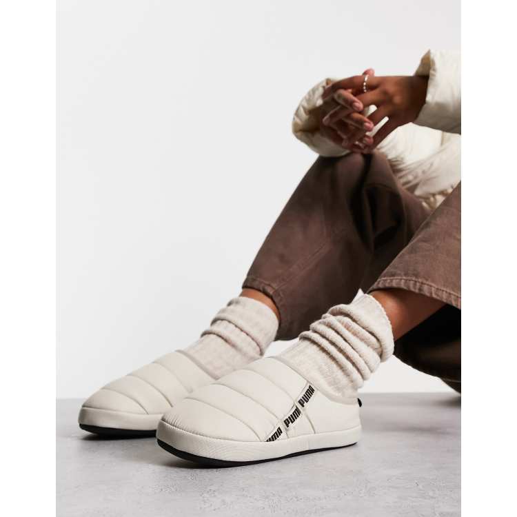 Bekendtgørelse kyst Søg Puma Scuff slippers in beige | ASOS