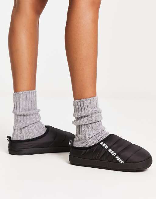 Puma Scuff slippers in black | ASOS