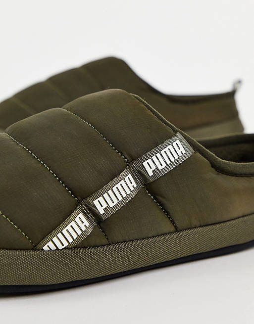 Men Puma Scuff slippers in dark green 