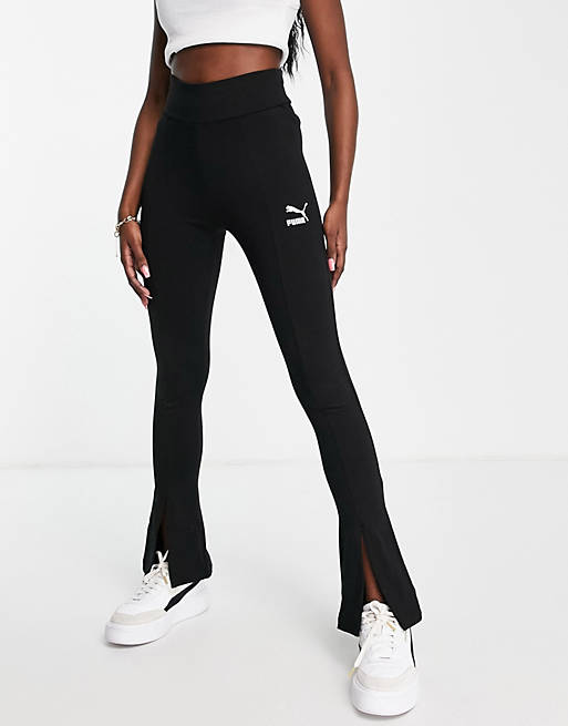 Sportswear Puma seam detail split leggings in black - exclusive at  