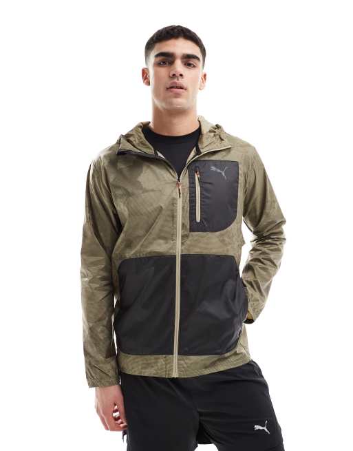 Puma Seasons running jacket in oak branch