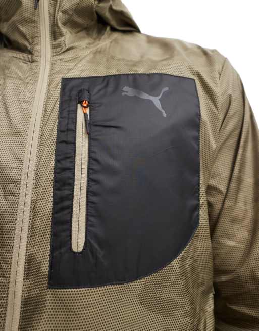 Puma Seasons running jacket in oak branch ASOS