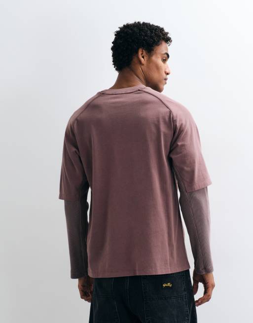 Puma Select essentials double layer tee in brown, 5 of 5