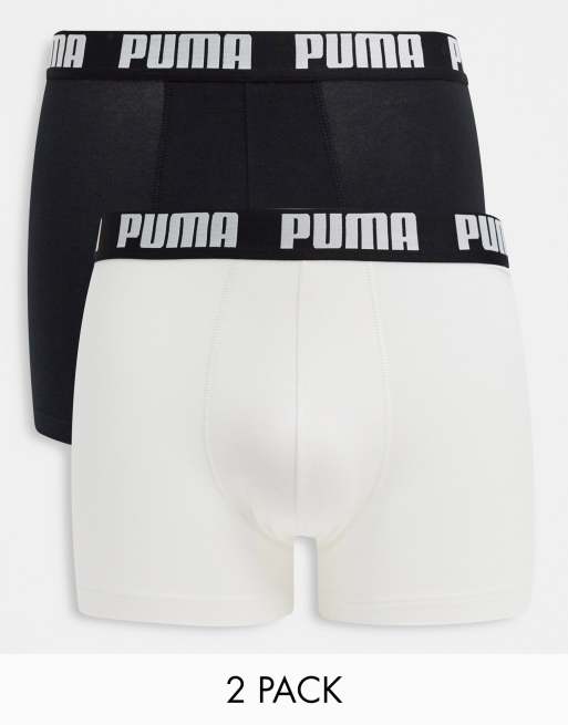 Puma - Set 2 boxershort met logo in zwart/wit