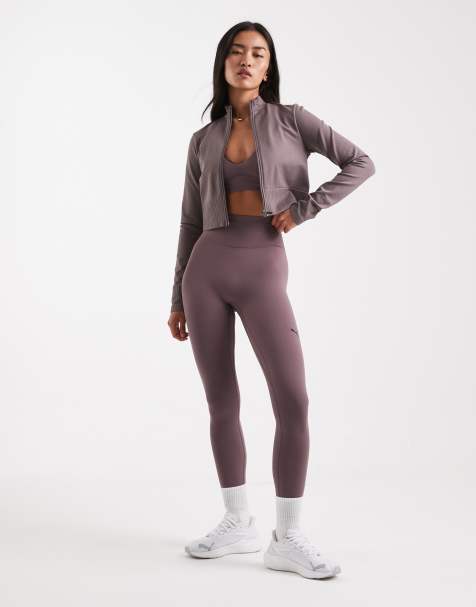 Puma Shapeluxe high-waist training tights in raisin - view 1