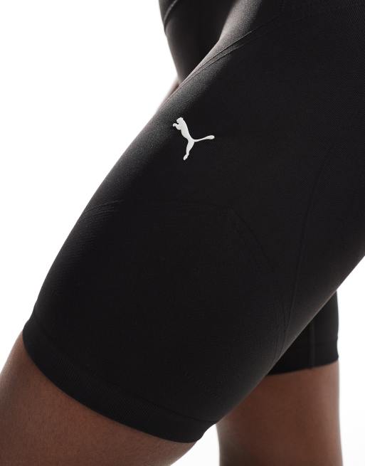 Puma Shapeluxe high-waisted shorts in puma black-vapor cat, 2 of 5