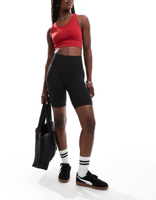 Puma Shapeluxe high-waisted shorts in puma black-vapor cat, 3 of 5