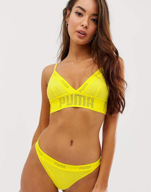 Puma sheer bralette thong set ASOS