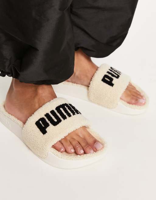 Puma leadcat sherpa slides sale