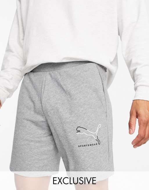 Puma - Short met logo in grijs 