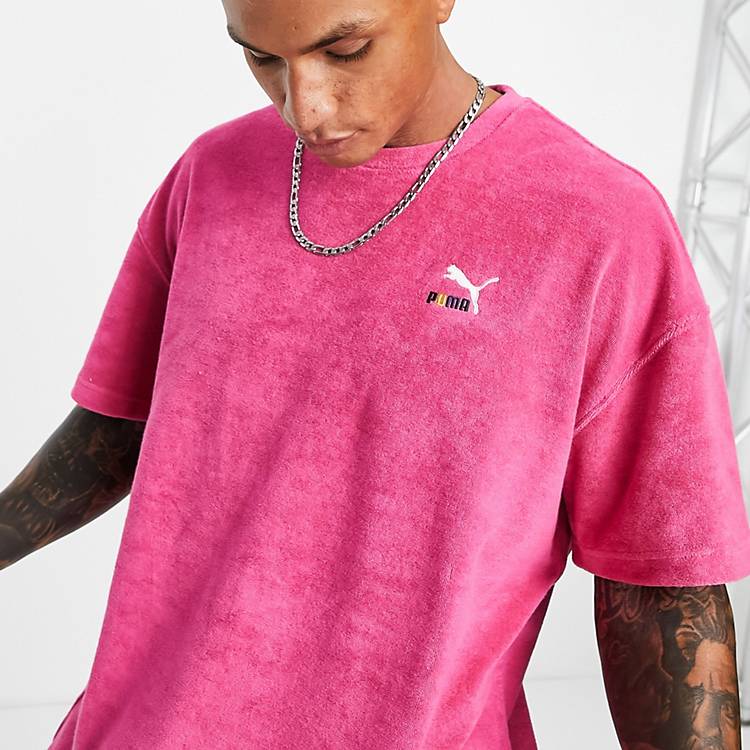Puma skate towelling t-shirt in pink exclusive to asos | ASOS