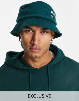 PUMA Skate – Zielononiebieski kapelusz typu bucket z materiału frotte – tylko w ASOS