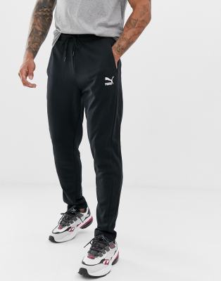 puma skinny fit tracksuit set in black