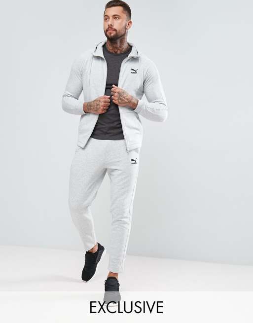 Mens puma best sale tracksuit grey