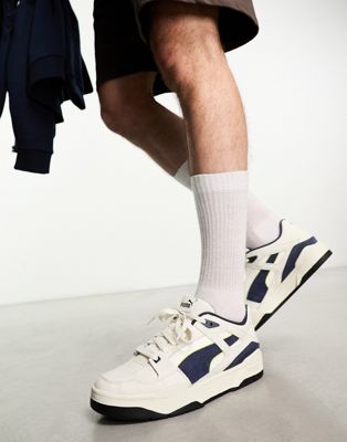 Puma Slipstream trainers in off white and navy - ASOS Price Checker
