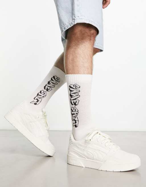 Puma Slipstream Blank Baskets en toile Blanc cass ASOS