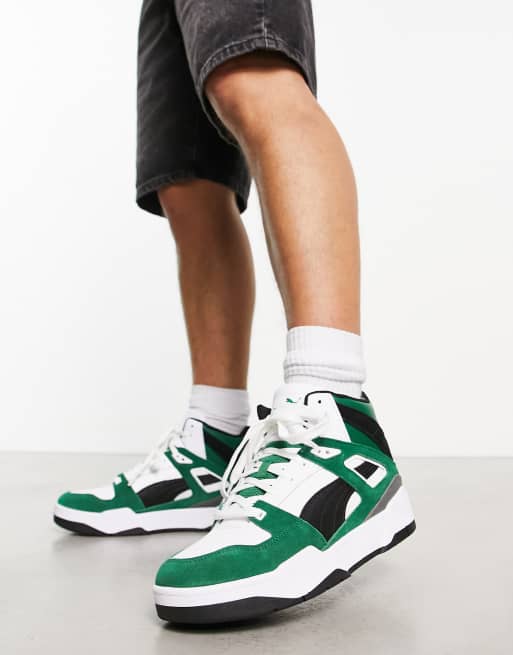 Puma Slipstream Hi Heritage sneakers in white green and black