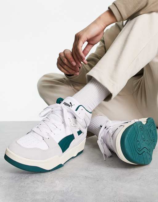 PUMA - Slipstream Mid Heritage - Baskets mi-hautes - Blanc et vert université