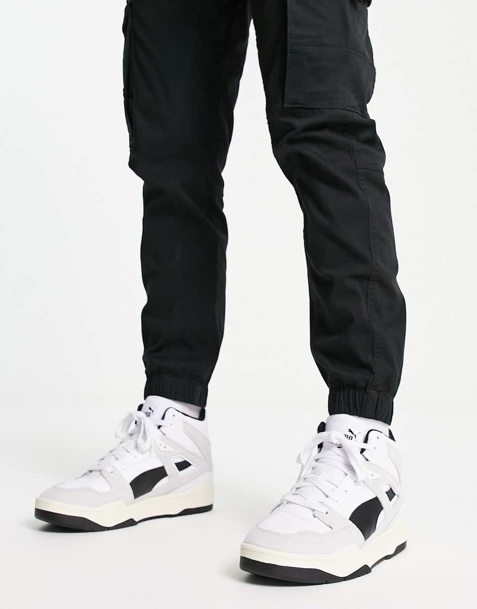 Puma Slipstream Mid Heritage in white and black