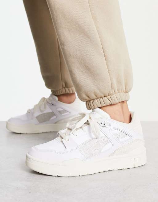 Puma Slipstream textured neutral sneakers in white