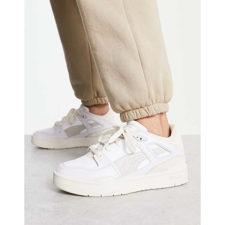 White leather puma store womens