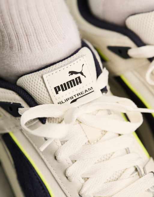 Puma Slipstream trainers in off white and navy ASOS