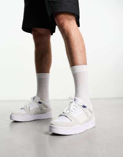 Puma Slipstream trainers in white & blue | ASOS