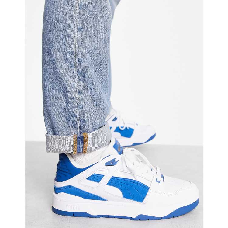 Puma blue on sale white shoes